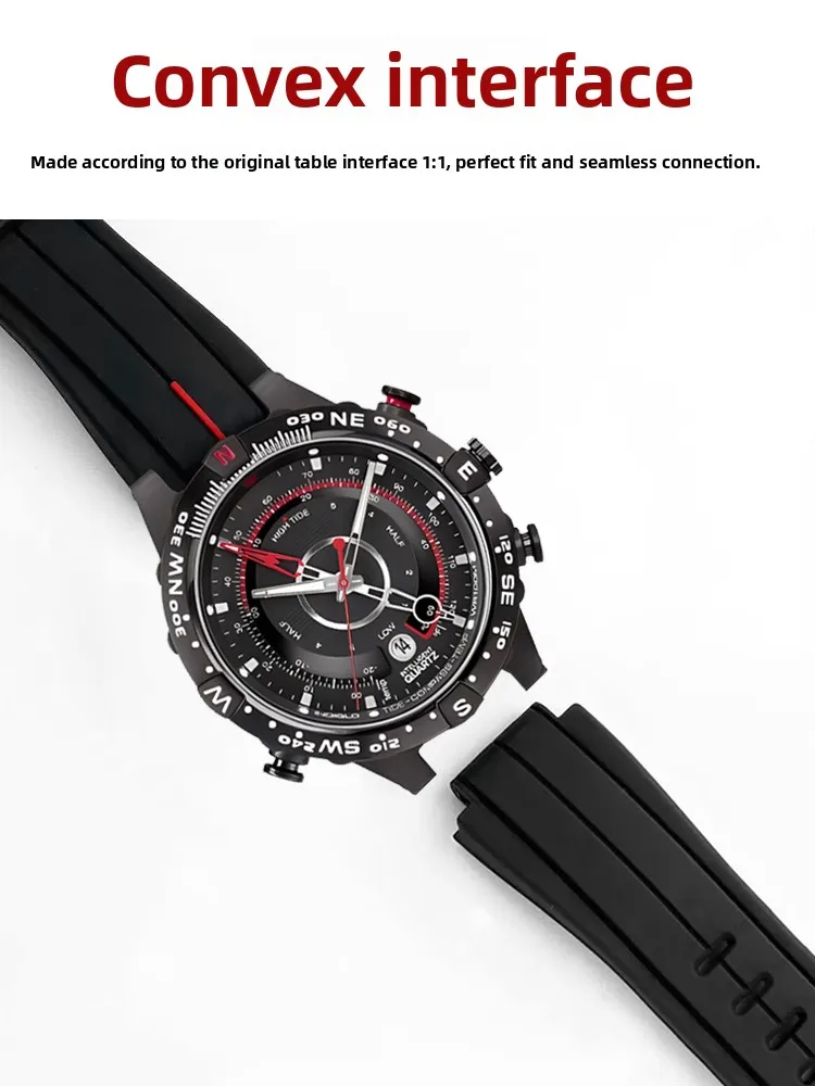 Premium Silicone Watch Strap for Timex Tidal Compass Series
