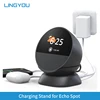 LINGYOU Charging Stand for Echo Spot with USB-C and USB Port,  Tilt + Swivel Mount for All Cellphones & Headphones