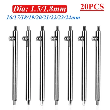 20pcs Quick Release Pins 1.5mm 1.8mm Diameter Watchband Pin for Smart Watch 16 17 18mm 19 20mm 21 22mm 23 24mm Strap Spring Bar
