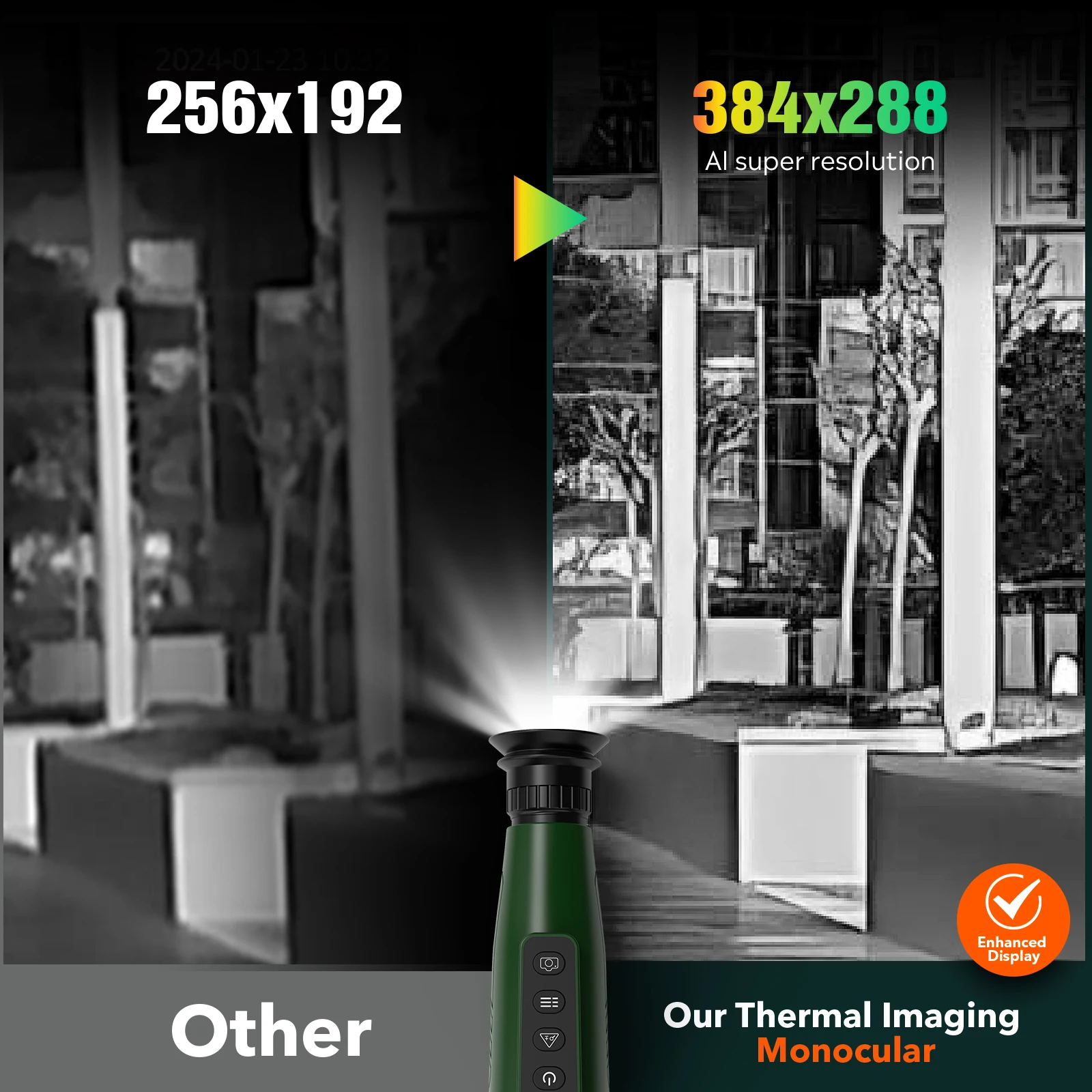 GTGUARD H3 Wärmebildkamera: Fortschrittliche Infrarot-Bildgebung für 24/7-Überwachung & Outdoor-Abenteuer – Detail 6