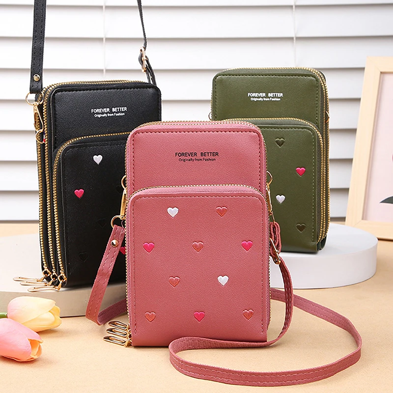 Touch Screen Coin Purse Cellphone Crossbody Purse Universal Mobile