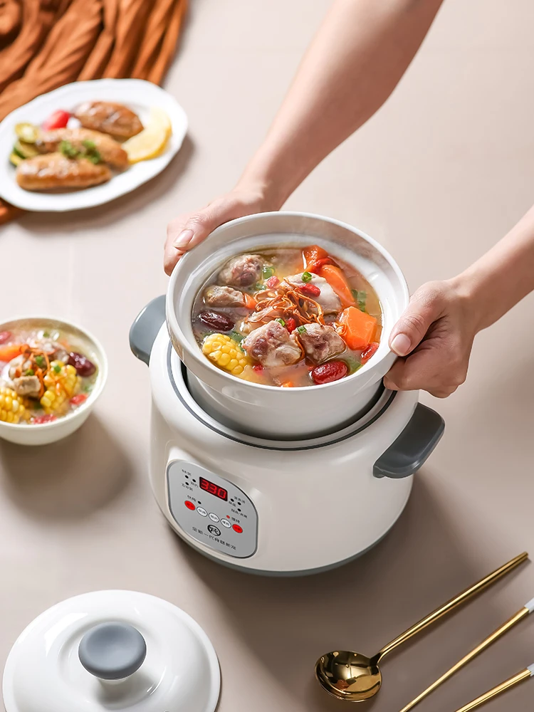 Ceramic sous vide cooker stew pot 1.8L Automatic electric slow cooker pot Healthy crock pot cuisine intelligente home appliances 6
