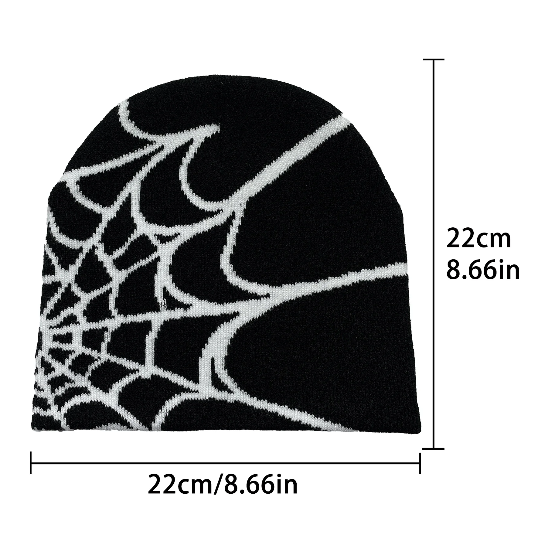 Vier Jahreszeiten Herren und Damen Universal Y2k Strick mütze Spinnennetz Reiten Outdoor Sport Mode Hut – Detail 1