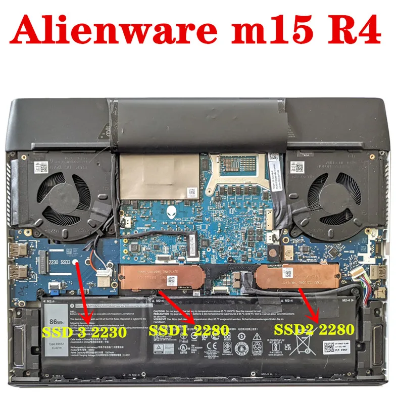 For Dell Alienware M15 M17 R3 R4 laptop M.2 NVME 2230 2280 SSD 