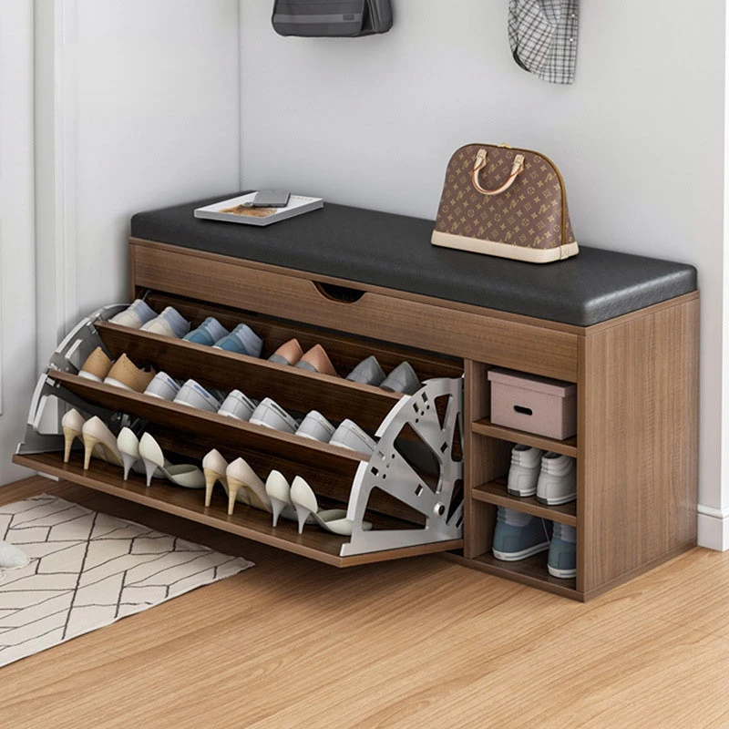 

Storage shoe shelf design Wooden with shoe bench Shoe cabinet furniture