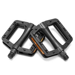 Enhanced Bicycle Flat Pedals with Grip and Bearings (M904 black)