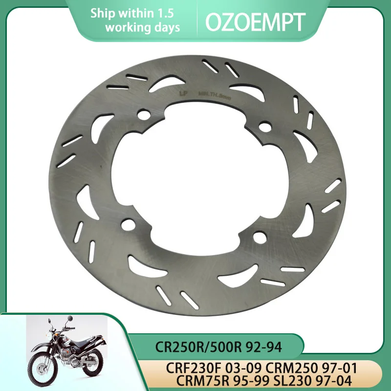 

Передний левый тормозной диск/Пластина для мотоцикла OZOEMPT, подходит для CR250R/500R 92-94 CRF230F 03-09 CRM250 97-01 CRM75R 95-99 SL230 97-04