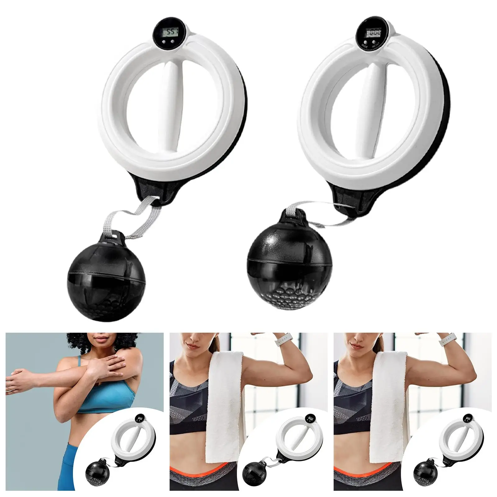 طوق الذراع الذكي القابل للدوران 360 درجة، طوق اللياقة البدنية المحمول بقطر 6.5 بوصة طوق الذراع الذكي القابل للدوران 360 درجة، طوق اللياقة البدنية المحمول بقطر 6.5 بوصة