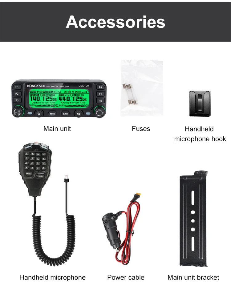 Hongkaide DM9100 DMR Digital Radio with GPS APRS Bluetooth VHF UHF Dual Time Slo
