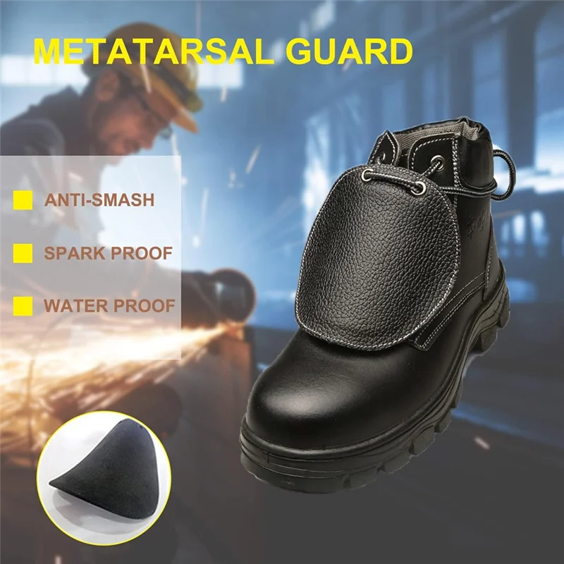 【Deal of the day】 BAAG-Sturdy Metatarsal Guards For Work Boots, Unisex Toe Protector Shield, Fits Most Safety Boots And Shoes, 1 Pair