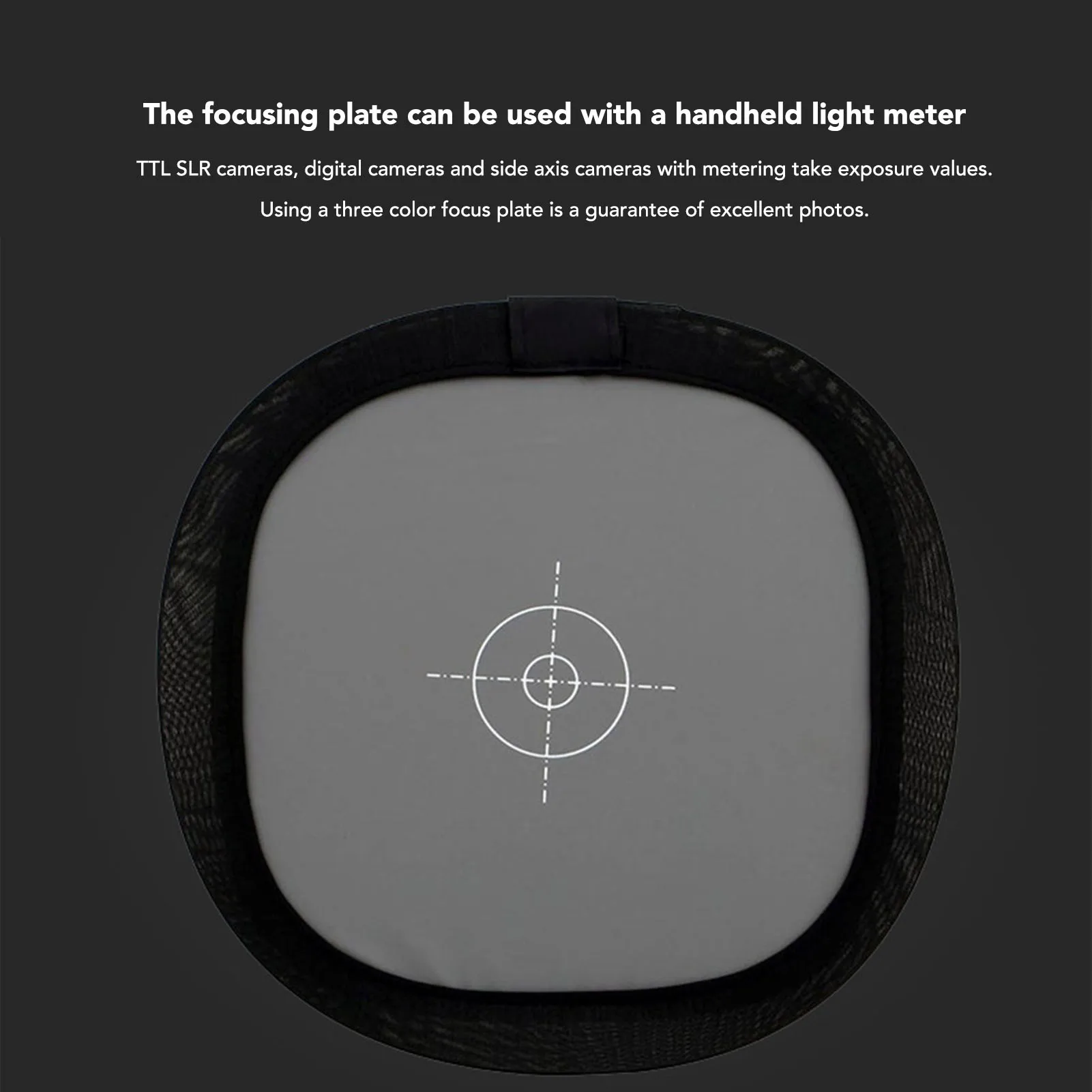 Scheda di messa a fuoco per fotocamera 30CM Esposizione al 18% Riflettore di riflettanza grigia bifacciale pieghevole con custodia per il trasporto Scheda di bilanciamento del bianco per Ph - Image 3