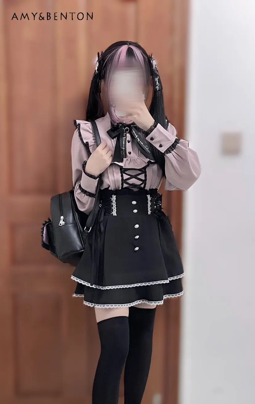 mine-lace-up-turtleneck-shirt-women's-bow-tie-long-sleeve-japanese-style-lolita-blouses-female-spring-rojita-shirt-tops