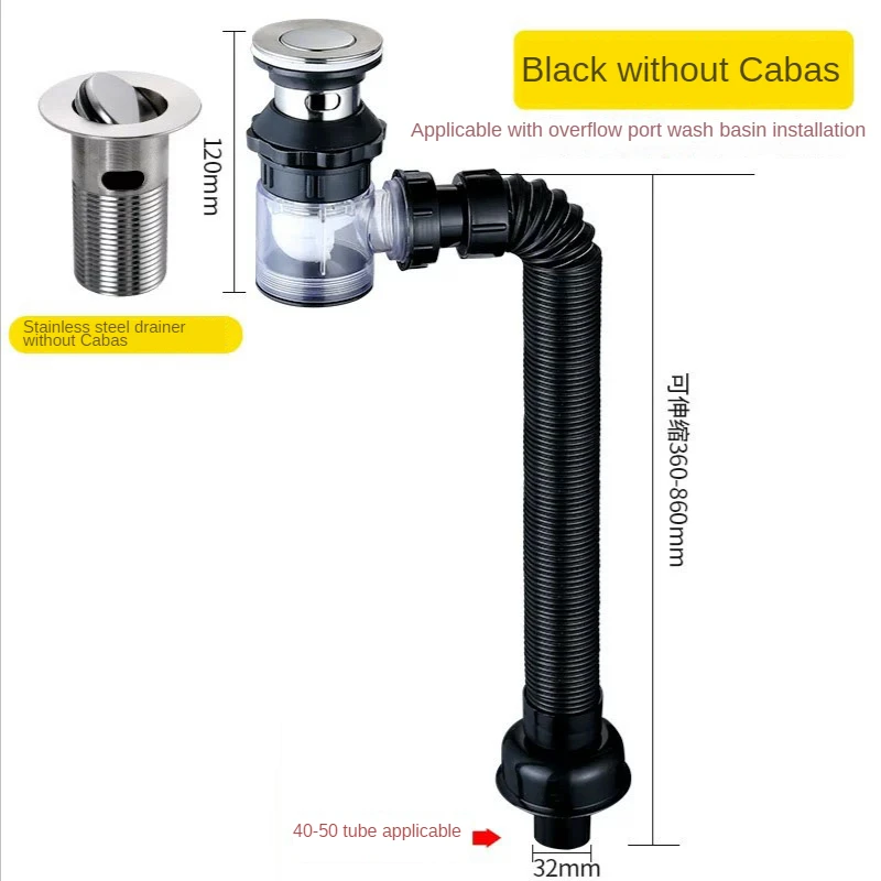 

Sewer Drain Pipe Anti-Odor Stretchable Flexible Universal Sink Drain Wash Basin Deodorant Drainer for Bathroom Kitchen Fittings