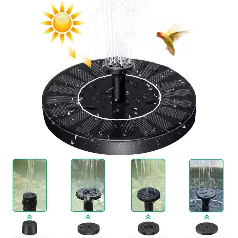 Mini Solar Water Fountain Pool Pond Waterfall Fountain Garden Decoration Outdoor Bird Bath Solar Powered Floating Water solar fountain,solar fountain pump,water fountain,garden pond fountain,solar water pump,bird bath,bird bath supplies,solar garden light