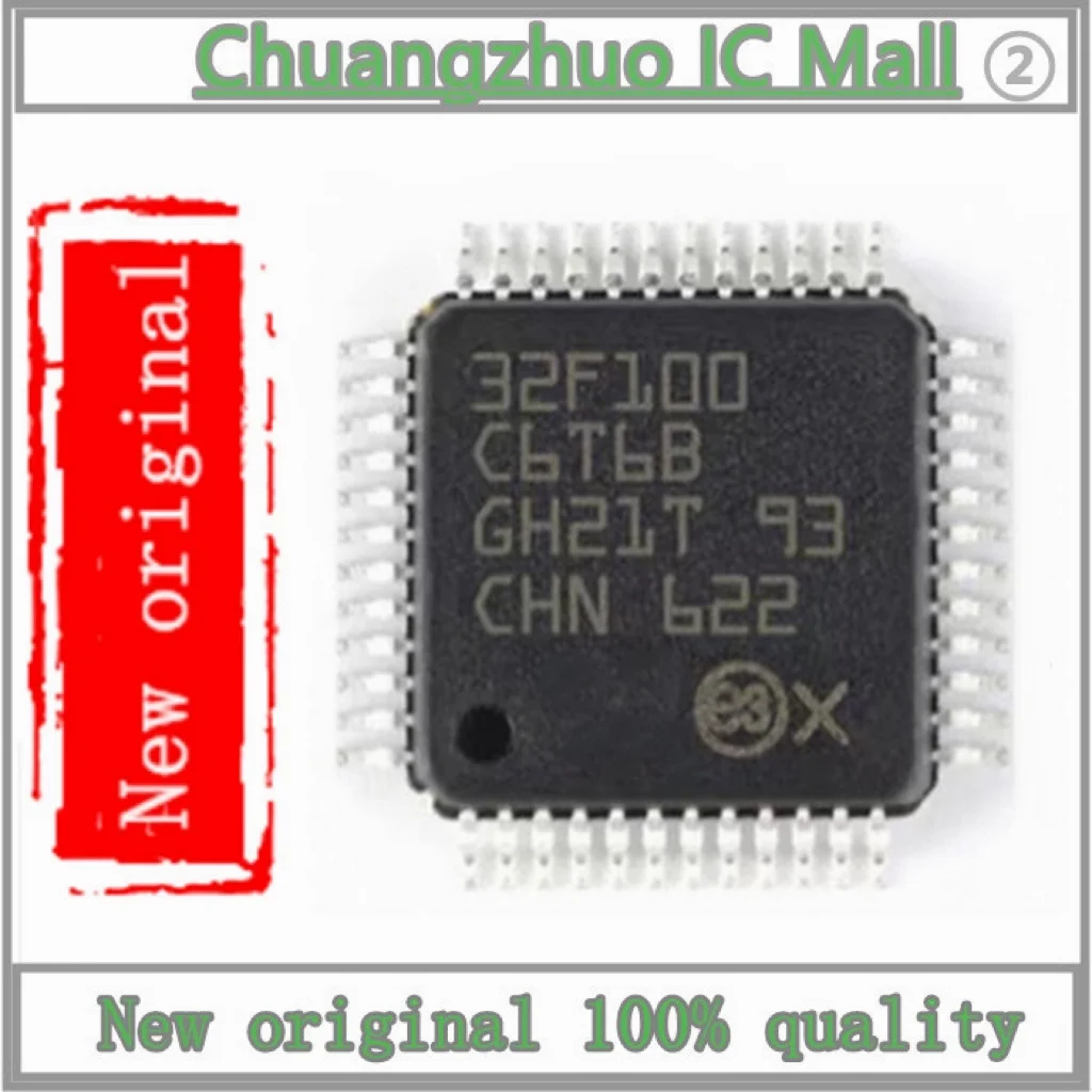 

1PCS/lot STM32F100C6T6B IC MCU 32BIT 32KB FLASH 48LQFP IC Chip New original
