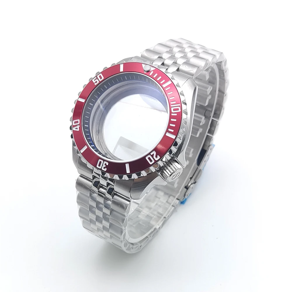 Vibrant 42mm Watch Case with Sloping Bezel
