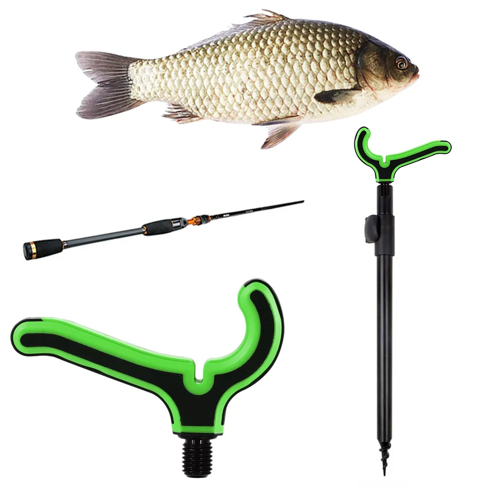 Fishing Rod Holder 3/8inch Thread Feeder Rod Rest Head Pole Stand Holder Fishing Accessories