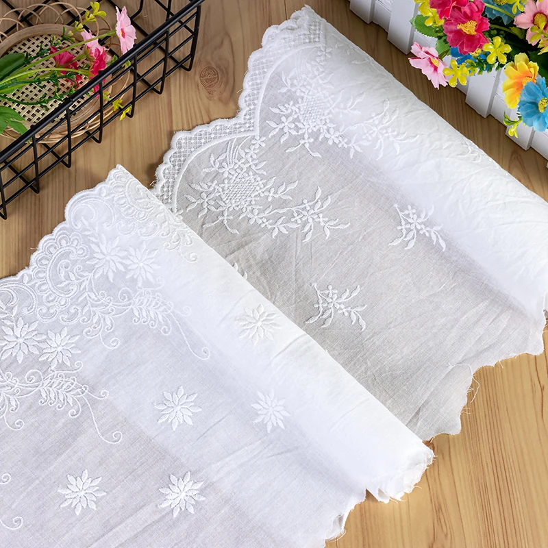 1Y Flower Lace Trim Embroidered Ribbon Wedding Dress Sewing Handmade Decor DIY E - Foto 5