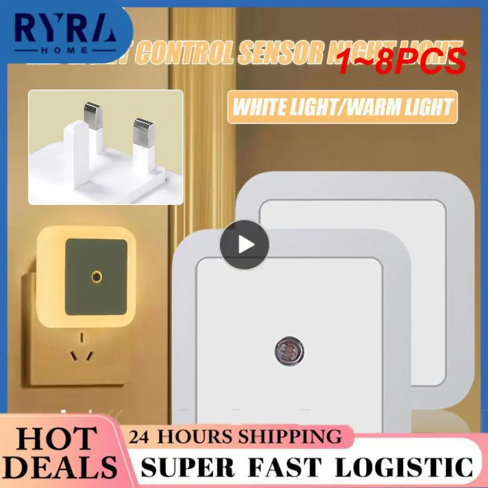 

1~8PCS Motion Sensor Night Light Wireless USB Rechargeable Cabinet Lamp Kitchen Bedroom Automatic Lighting Emergency Lights