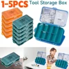 1-5PCS Double-Side Tool Box Plastic Fishing Tackle Storage Box Hardware Organizer Storage Case for Nuts/Bolts/Screws/Nails 2