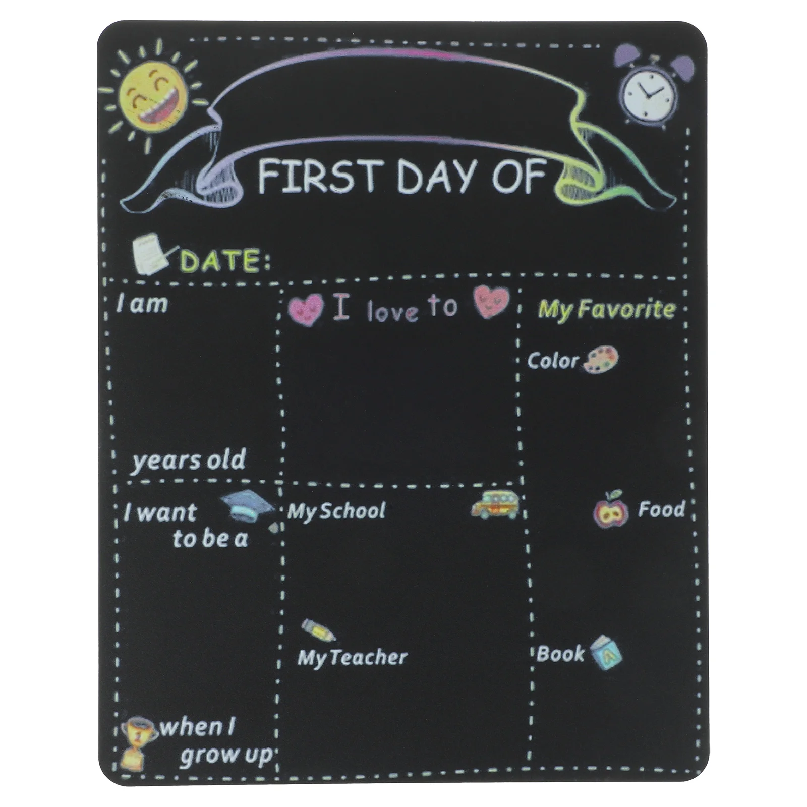 

School Blackboard First Day of for Kindergarten Signs Chalkboard Small Preschool Kids
