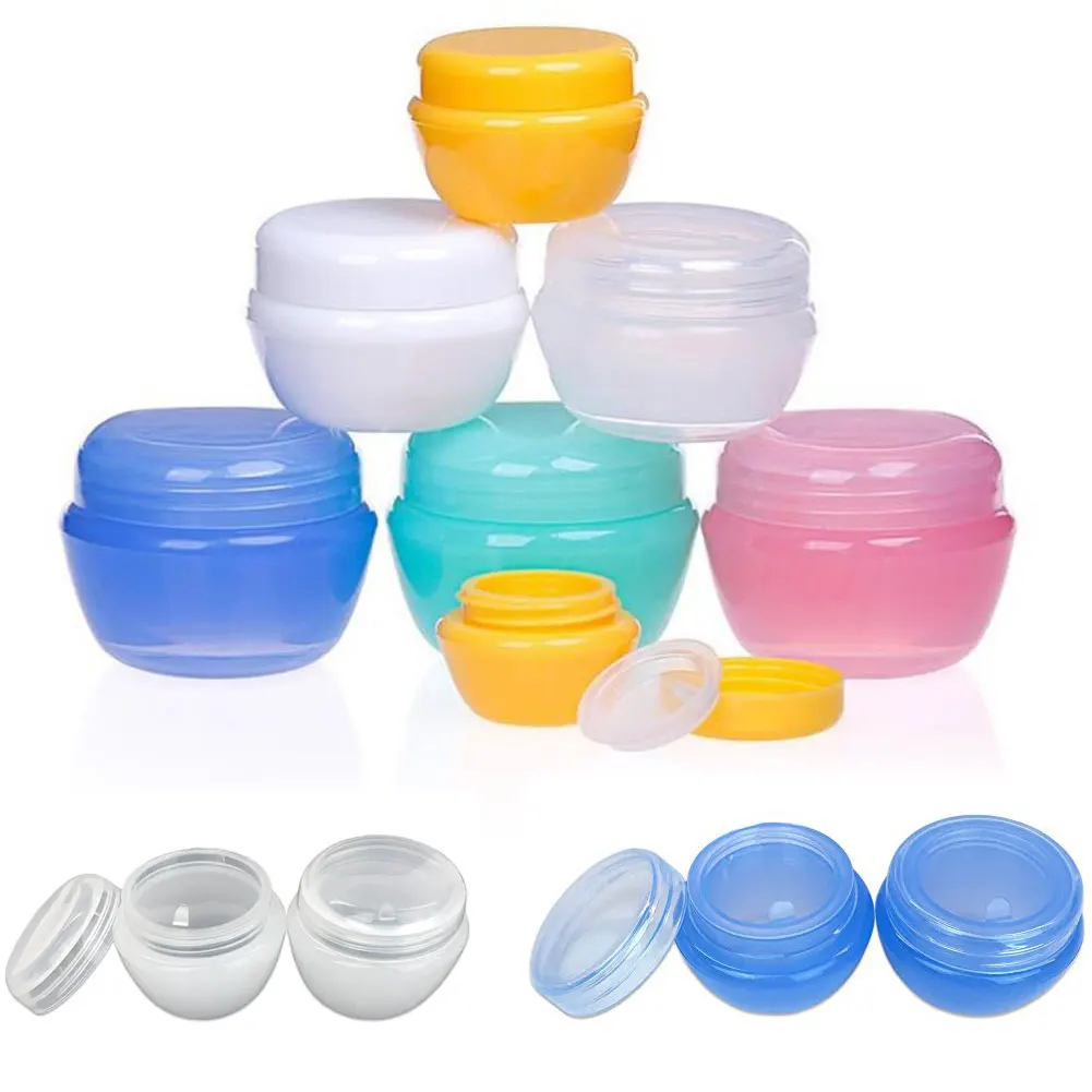 50pcs 5g 30g Plastic Empty Jars White Containers Pots Face Cream Lip