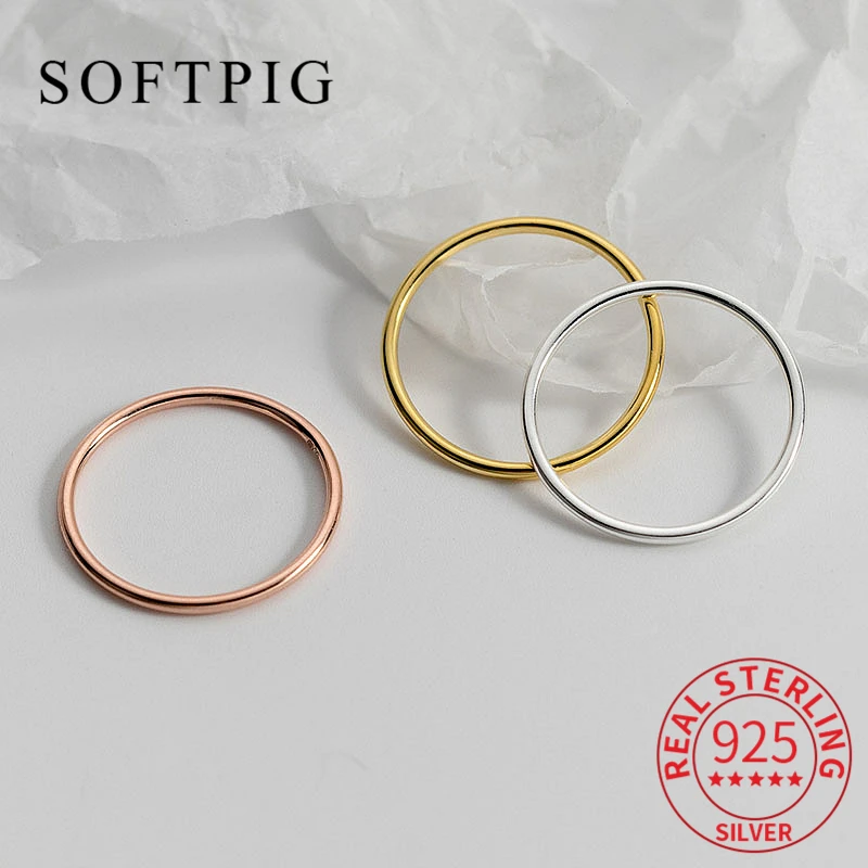 Silver Rings Silver Ring 925 Sterling Silver Line Round Adjustable Ring For Fashion Women Classic Fine Jewelry Minimalist Accessories Gift