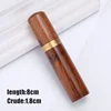 Wooden Toothpick Holder Pearwood Wood Capsule Bucket Box Hiking Portable Toothpick Needle Holder Handmade Ebony Storage Box 1