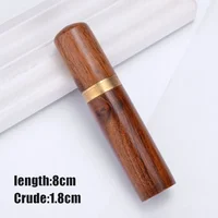 Wooden Toothpick Holder Pearwood Wood Capsule Bucket Box Hiking Portable Toothpick Needle Holder Handmade Ebony Storage Box 1