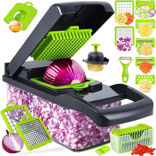 Cocina14/16 in 1 trituratore multifunzionale per affettatrice per verdure con cestello affettatrice per frutta trituratore per patate gadget per macinare carote 1