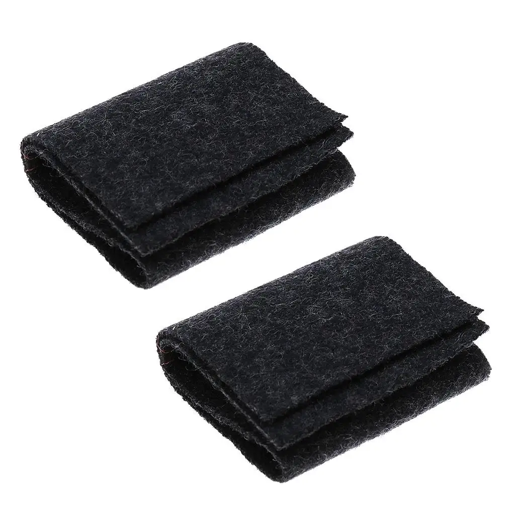 2 Pieces Erhu Wool Silencing Pads Practice Exercise Mats Black for Erhu Player