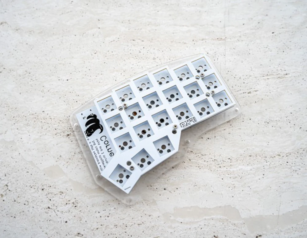프로그래밍 가능 무선 분할 키보드 DIY 키트, Kailh 핫 스왑 가능 PCB 스택 아크릴 케이스, 40 Corne VIAL, 2.4g, 1000hAm 배터리