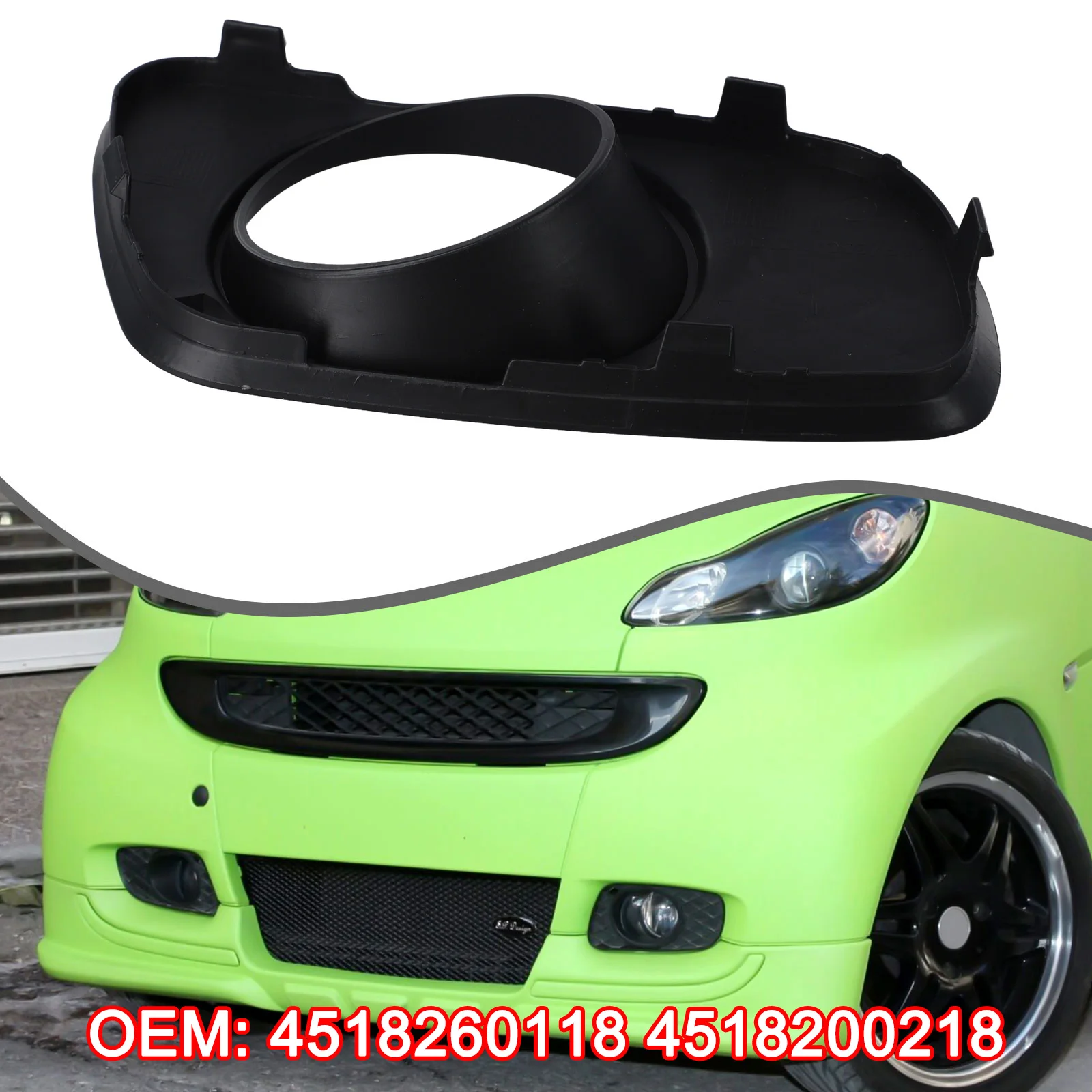 스마트 포투 451 07-14 호환용 앞 좌우 안개등 램프 커버 프레임 (OEM 4518260118 4518200218)
