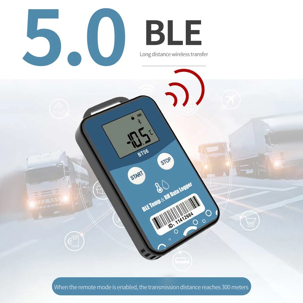 TZ-BT06 Bluetooth Data Logger Temperature Humidity For Cold Chain Laboratory