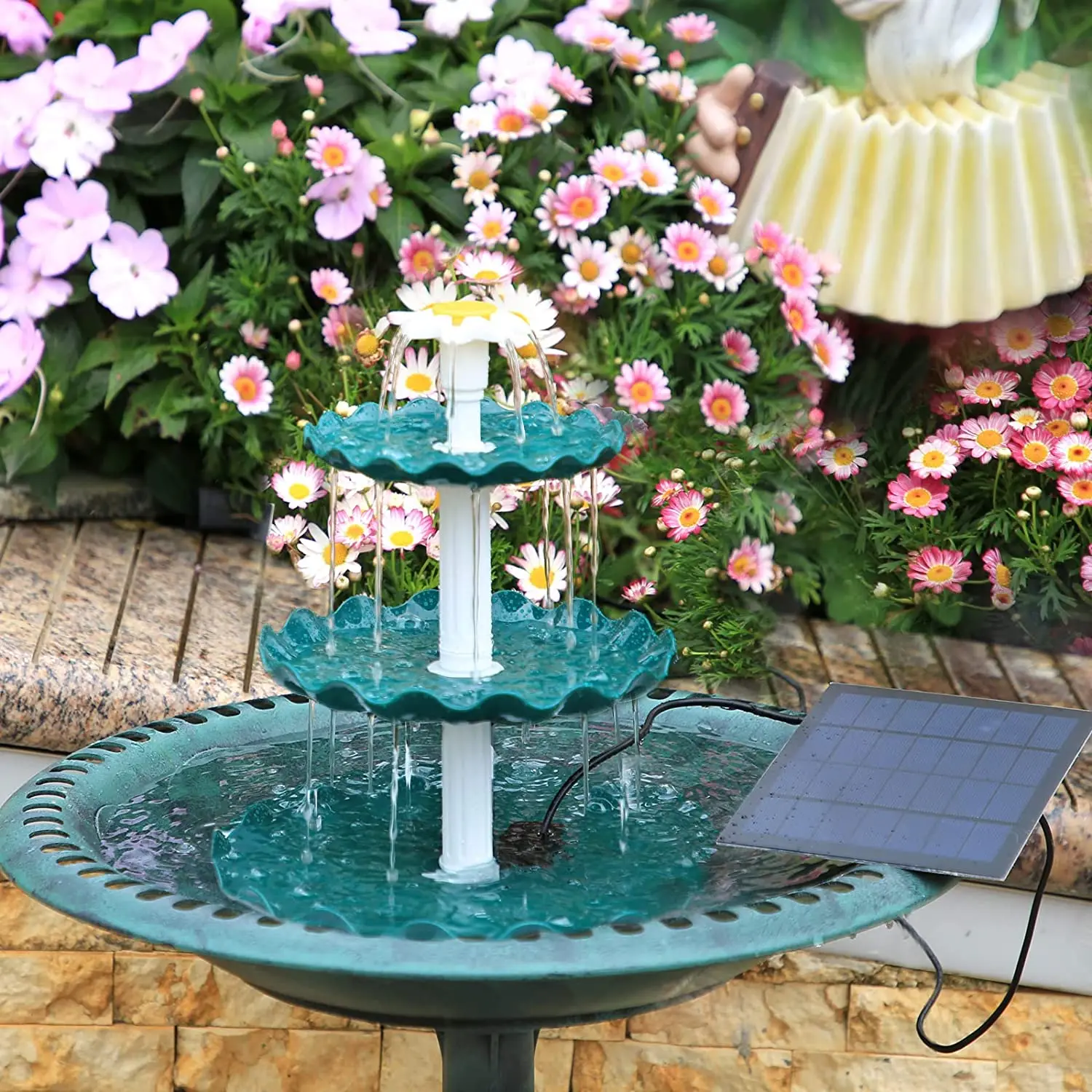 Fontaine d'eau solaire flottante pour piscine, étang, cascade, décoration  de jardin, bain d'oiseaux en plein air, fontaine solaire,fontaine exterieur  pour jardin, bassin exterieur jardin poisson,fontaine à eau, pompe s -  AliExpress