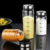 Glass Seasoning Jar With Scale 4 Outlets Spice jars Kitchen Chili Pepper Powder Sprinkling Jar Barbecue Salt Shaker Container 1