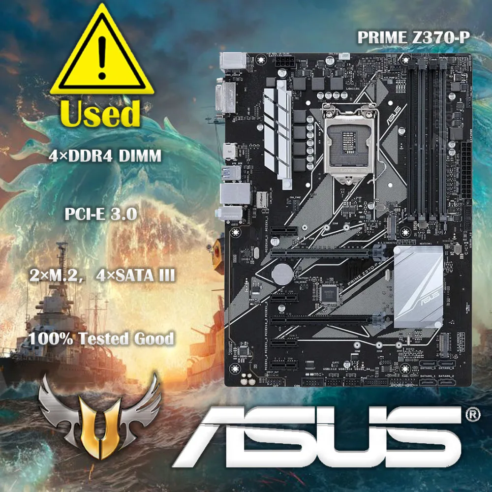 Scheda Madre Asus Prime Z370-P Usata Lga1151 Ddr4 64Gb Core I7/I5/I3 Pci-E 3.0 64Gb Intel Z370 Desktop Originale Maiboard