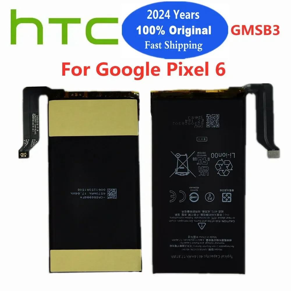 

2024 Years GMSB3 4614mAh Original Battery For HTC Google Pixel 6 Pixel6 Mobile Phone Rechargable Batteries Bateria