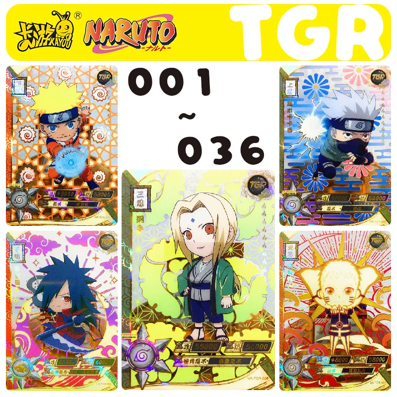 

Kayou Genuine Naruto Tgr001-036 Anime Characters Uzumaki Naruto Hatake Kakashi Uchiha Sasuke Mitsuki Collection Card Toys