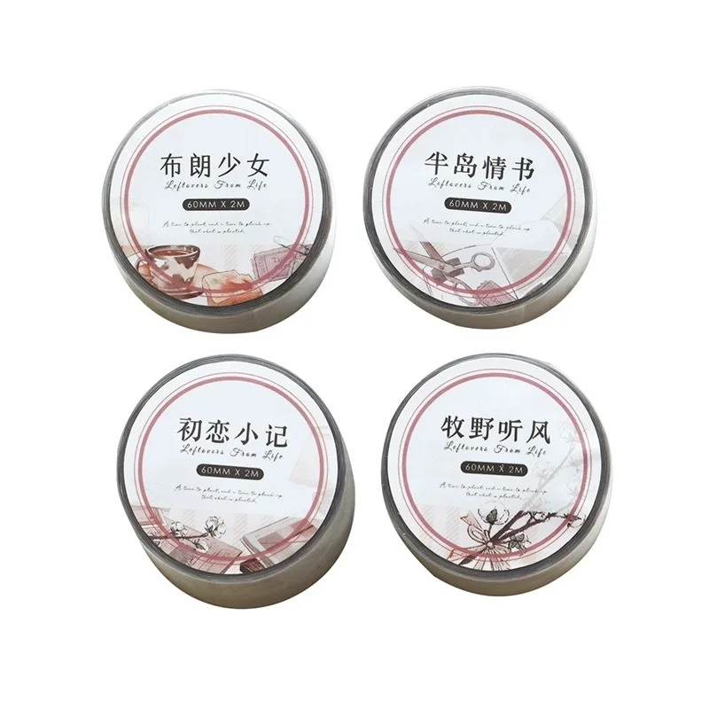 1 롤 라이프 스니펫 시리즈 화이트 잉크 와시 테이프, 저널 스크랩북 콜라주 공예 용품용 DIY 장식 스티커