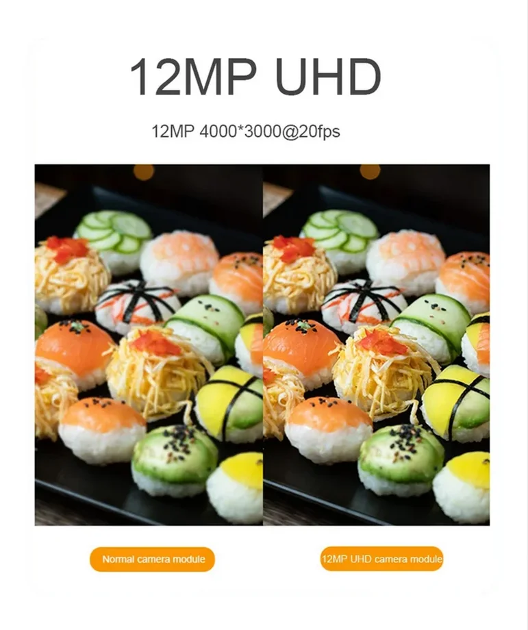 4K 12MP IMX362 센서 USB 카메라 모듈 PDAF 고속 AF 자동 초점 롤링 셔터 USB2.0 무료 드라이브 플러그 앤 플레이 UVC OTG 웹캠