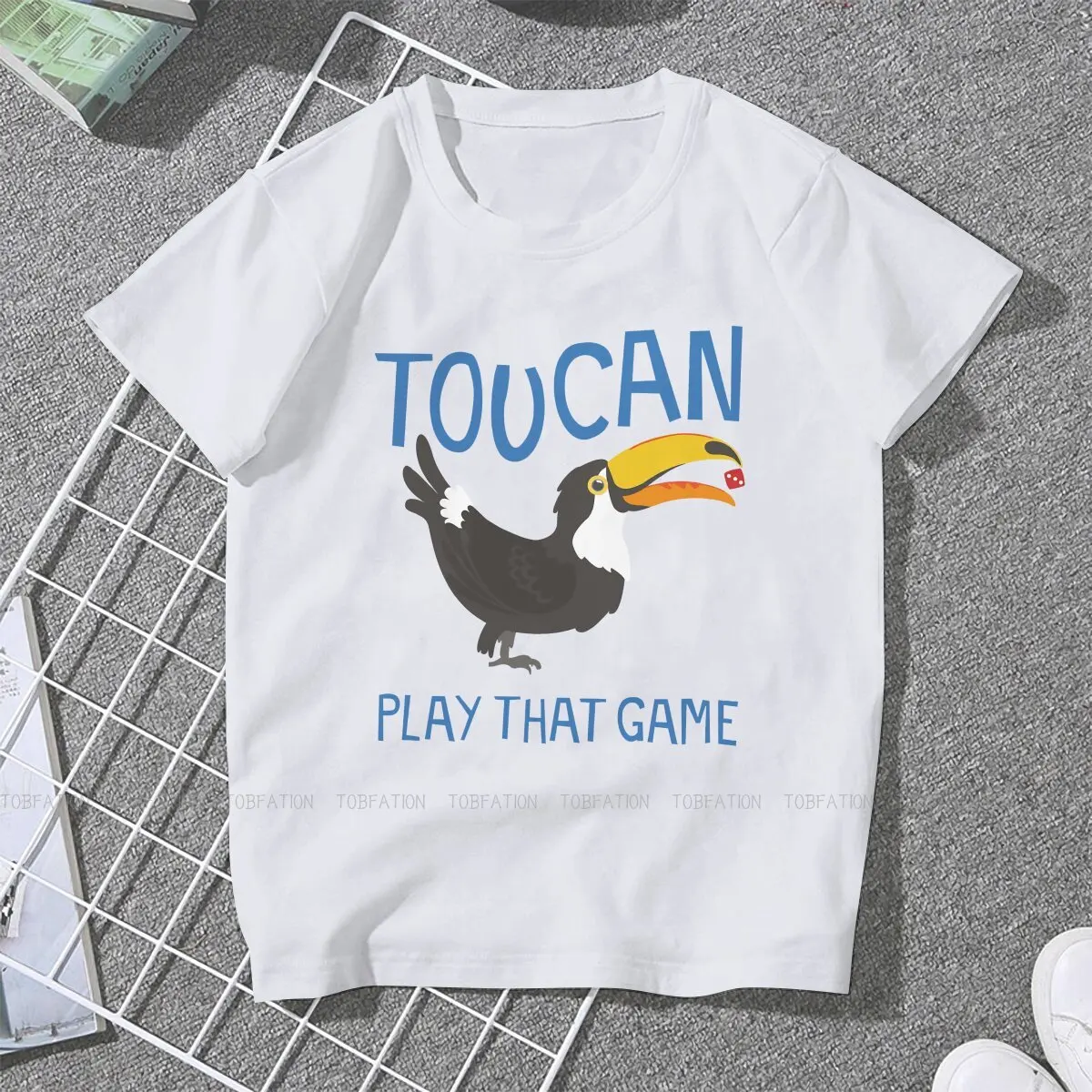 Футболка для девочек с дизайном в виде мема, женские топы Toucan Play That Game 5XL, забавные Графические футболки, женская футболка большого размера