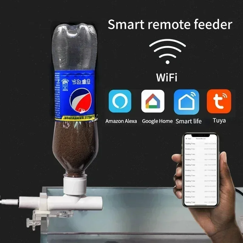 ตัวเลือกสินค้า เครื่องให้อาหารปลาอัจฉริยะ WiFi ควบคุมผ่านแอป