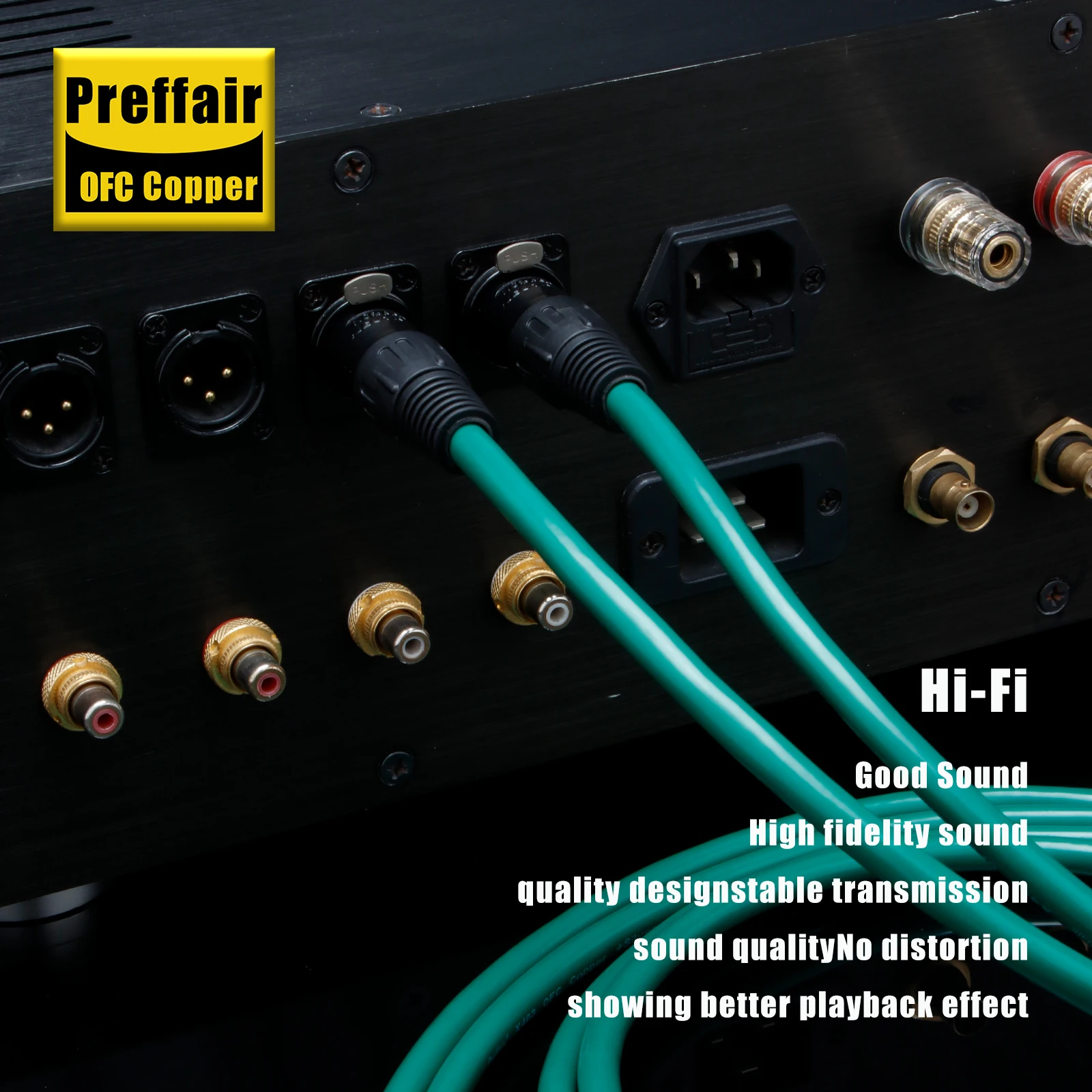 Preffair XLR-Kabel 6N OFC XLR-Audiokabel Vergoldungsstecker für Mikrofonmischer Verstärker Lautsprecher TV – Detail 5