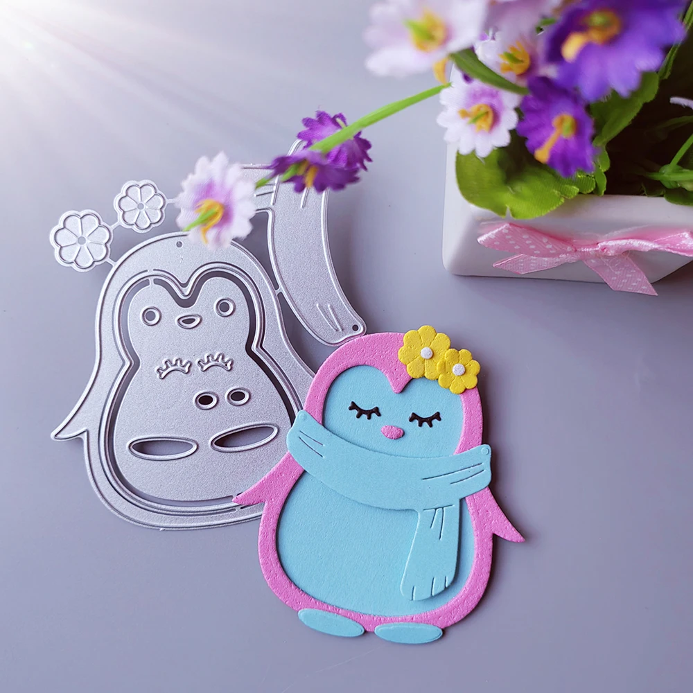 

New and beautiful penguins cutting dies scrapbook decoration embossed photo album decoration card making DIY crafts