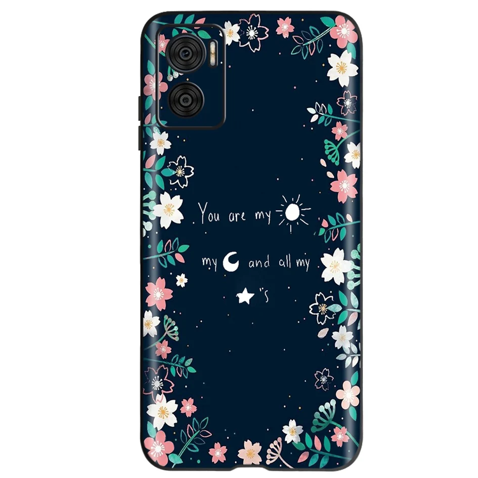 Elegant Flower Butterfly Soft Phone Case for Motorola Moto E Series