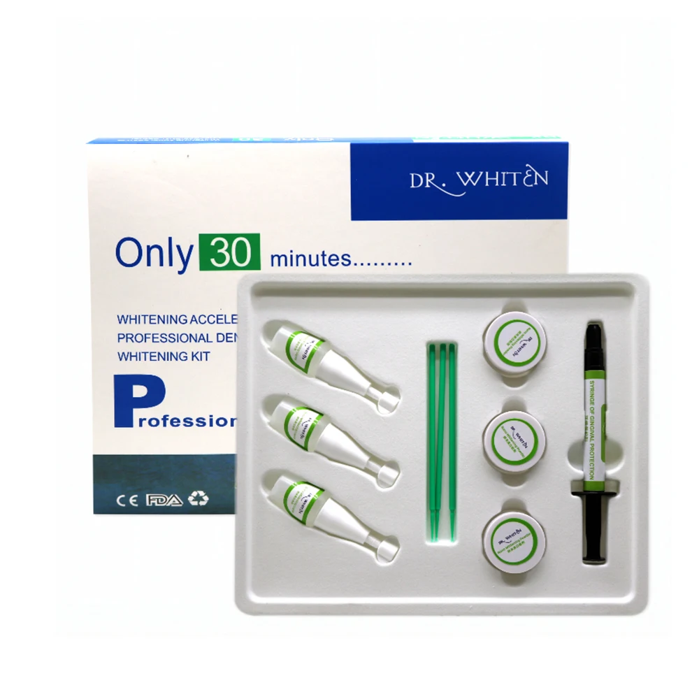 Gel Sbiancante Dentale Dr.Whiten Kit Sbiancante Per Denti Igiene Orale Solo 30 Minuti Sbiancamento Dei Denti Clean Denxy 1 Scatola Rimuovere Le Macchi