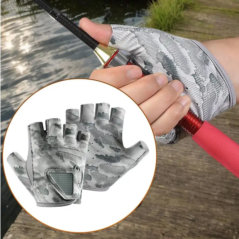 Half Finger Mittens Lightweight Fingerless Fishing Gloves Fisherman Tools Outdoor Travel Gear For Camping Angling Trip