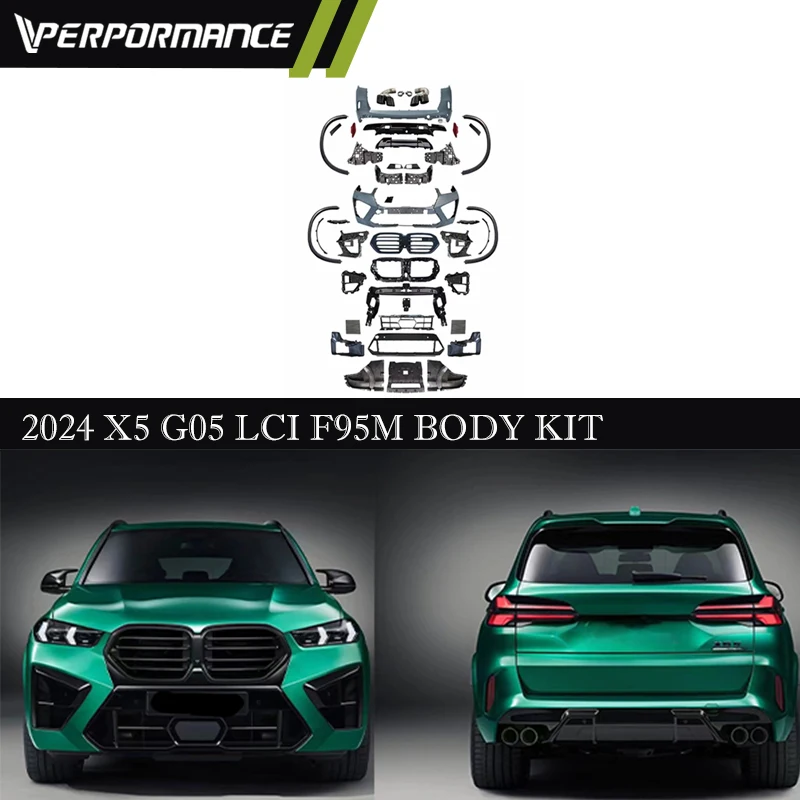 

2024 X5 G05 LCI Bodykit Facelift Upgrade to X5M Front Bumper for Auto Body Systems Car Bumpers F95 LCI