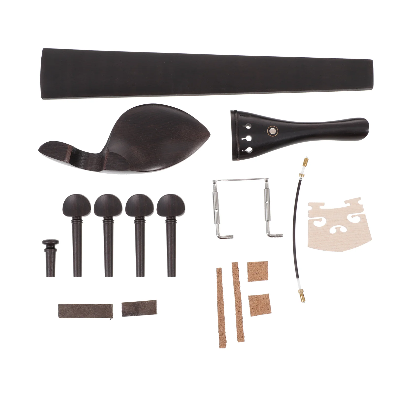 

Violin 9-Piece Set Supplies Ebony Tools Stringed Instrument 4/4 Accessory Maple